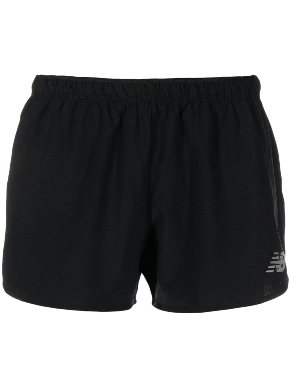 New Balance logo-print running shorts - Black