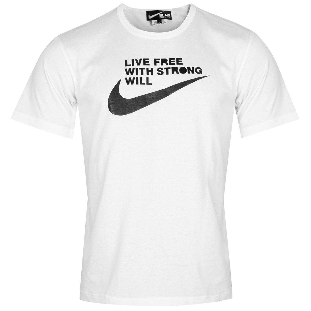 Nike X Comme Des GarÇons Black Live Free Print T-shirt S White