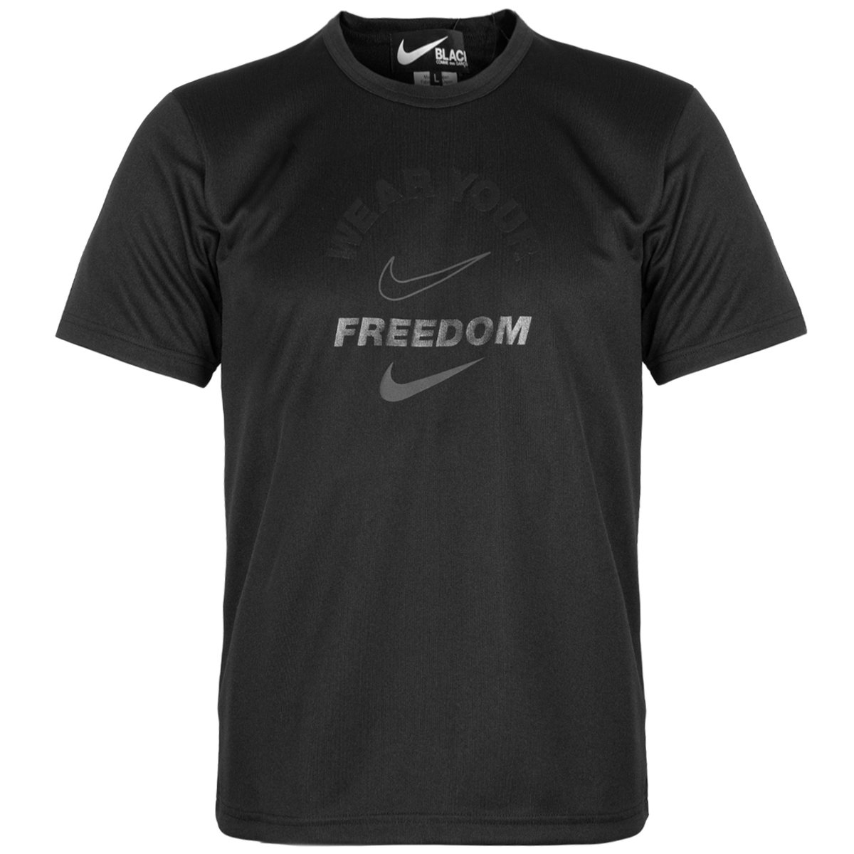 Nike X Comme Des GarÇons Black Tonal Print T-shirt S Black