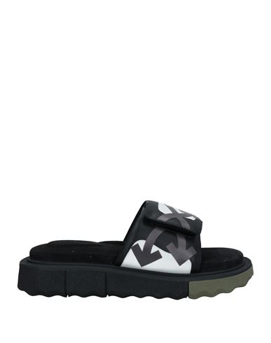 Off-white Man Sandals Black Size 9 Soft Leather