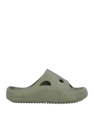 Off-white Man Sandals Military green Size 6 Rubber