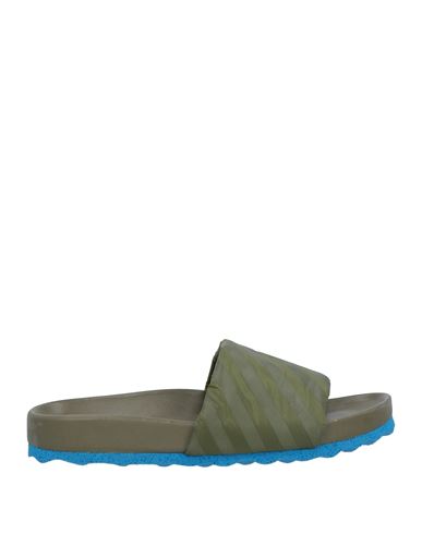 Off-white Man Sandals Military green Size 6 Textile fibers