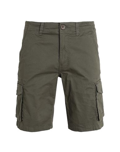 Only & Sons Man Shorts & Bermuda Shorts Military green Size S Cotton, Elastane