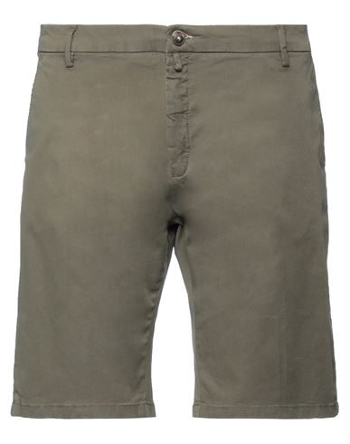 P-lab Man Shorts & Bermuda Shorts Military green Size 38 Cotton, Elastane