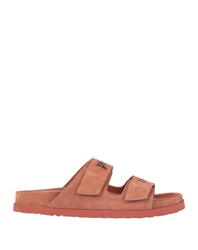 Palm Angels Man Sandals Rust Size 9 Soft Leather