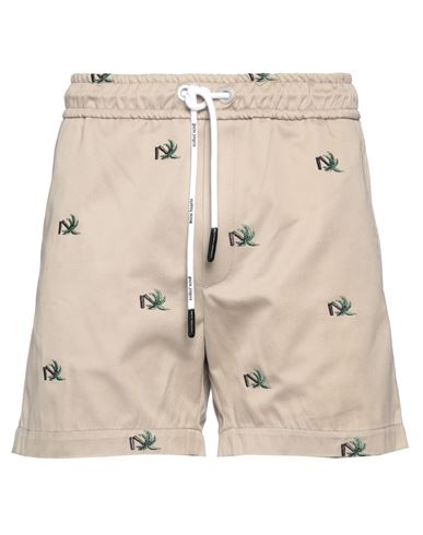 Palm Angels Man Shorts & Bermuda Shorts Beige Size 34 Cotton
