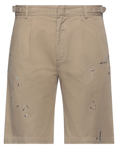 Paolo Pecora Man Shorts & Bermuda Shorts Khaki Size 34 Cotton, Elastane