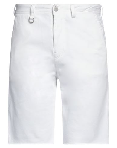 Paolo Pecora Man Shorts & Bermuda Shorts White Size 28 Cotton, Elastane