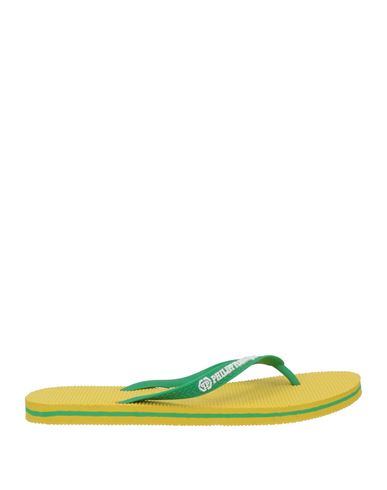 Philipp Plein Man Thong sandal Green Size 11-12 Rubber