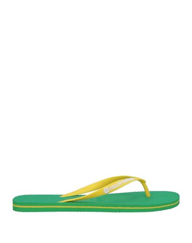 Philipp Plein Man Thong sandal Yellow Size 11-12 Plastic