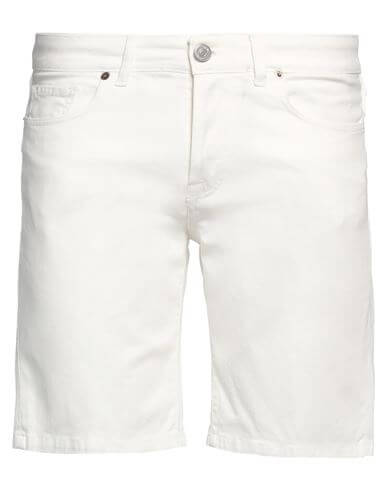 Pmds Premium Mood Denim Superior Man Shorts & Bermuda Shorts White Size 30 Cotton, Elastane