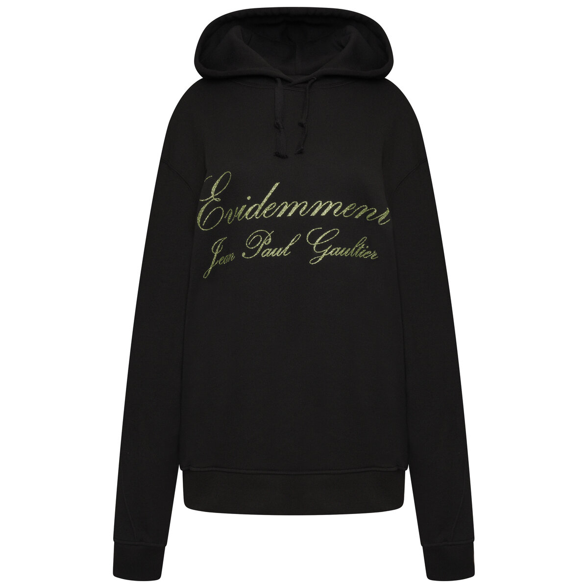Printed Hoodie With Evidemment Glitters Xl Black