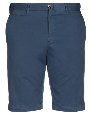 Pt Torino Man Shorts & Bermuda Shorts Midnight blue Size 32 Cotton, Elastane