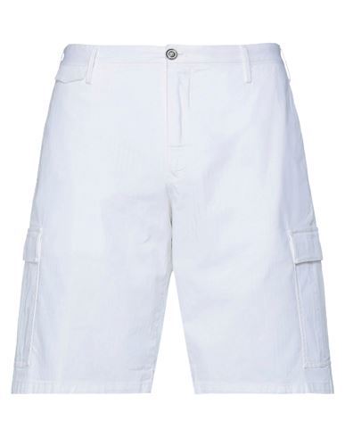 Pt Torino Man Shorts & Bermuda Shorts White Size 38 Cotton, Elastane