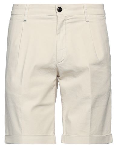 Re_hash Man Shorts & Bermuda Shorts Ivory Size 34 Cotton, Elastane