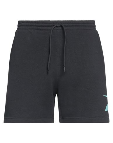 Reebok Man Shorts & Bermuda Shorts Black Size XL Cotton, Recycled polyester