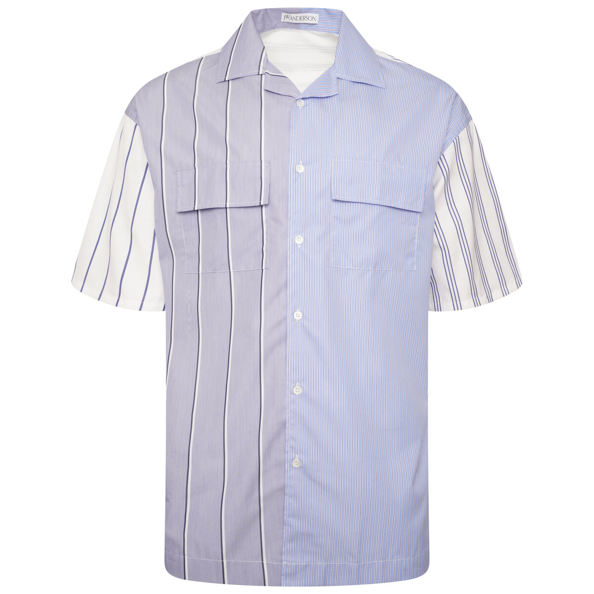 Relaxed Fit Short Sleeve Striped Shirt 50 Blue/white