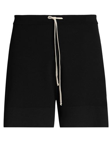 Rick Owens Man Shorts & Bermuda Shorts Black Size XS Virgin Wool, Polyamide, Elastane