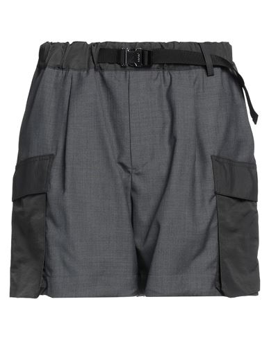Sacai Man Shorts & Bermuda Shorts Lead Size 2 Polyethylene, Wool, Cotton, Nylon, Cupro