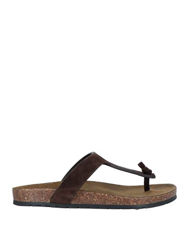 Saint Laurent Man Thong sandal Dark brown Size 7.5 Soft Leather