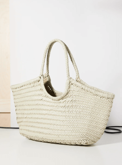 SPRING SUMMER TRENDS Dragon Diffusion Nantucket large woven-leather basket bag £395