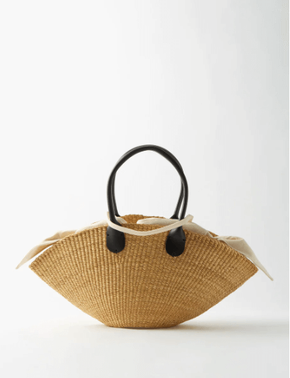 SPRING SUMMER TRENDS MUUÑ Leather-Trim Basket Bag
