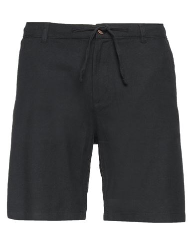 Selected Homme Man Shorts & Bermuda Shorts Black Size M Organic cotton, Linen, Elastane