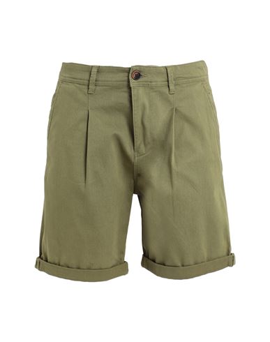 Selected Homme Man Shorts & Bermuda Shorts Military green Size M Cotton, Organic cotton, Recycled cotton, Elastane