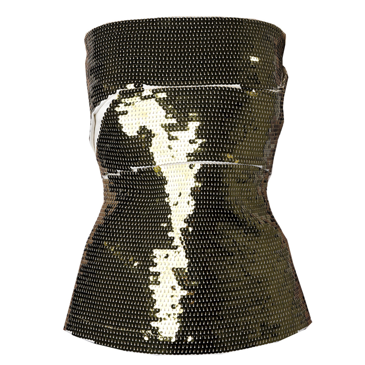 Sequined Bustier Top 42 Gold