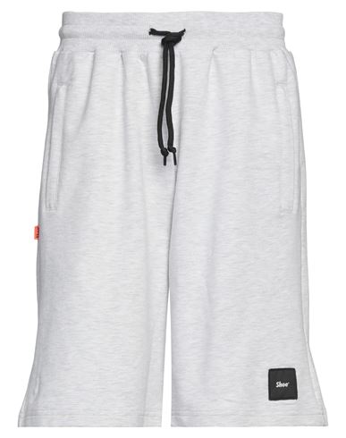 Shoe Man Shorts & Bermuda Shorts Light grey Size M Cotton, Elastane