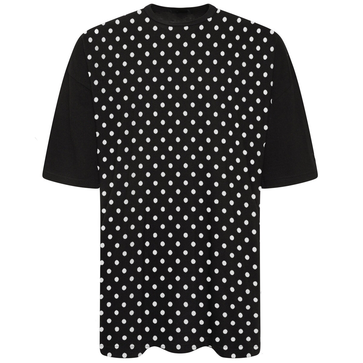 Short-sleeved Polka Dot T-shirt S Black/white