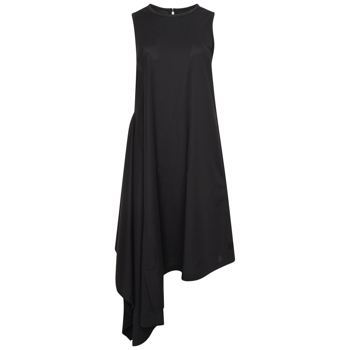 Sleeveless Asymmetrical Dress Xs Black