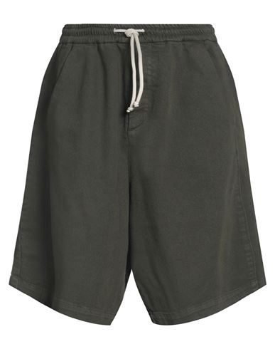 Société Anonyme Man Shorts & Bermuda Shorts Dark green Size XS Cotton, Elastane
