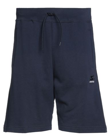 Starter Man Shorts & Bermuda Shorts Navy blue Size S Cotton