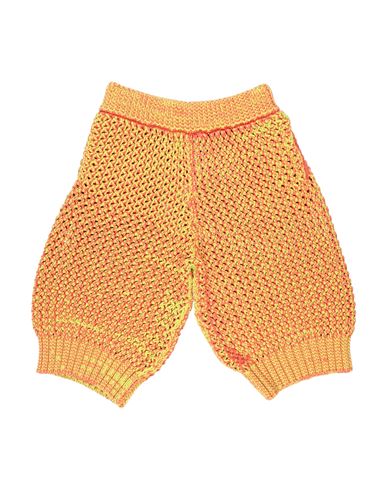 Sunnei Man Shorts & Bermuda Shorts Orange Size L Cotton, Nylon