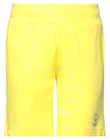 Suns Man Shorts & Bermuda Shorts Yellow Size M Cotton, Polyester