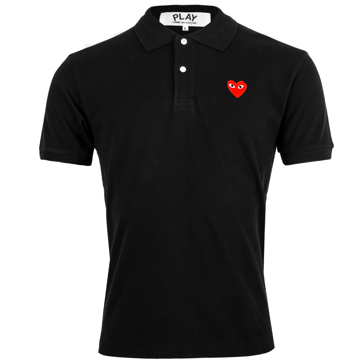T006 Red Heart Polo Shirt Black S Black