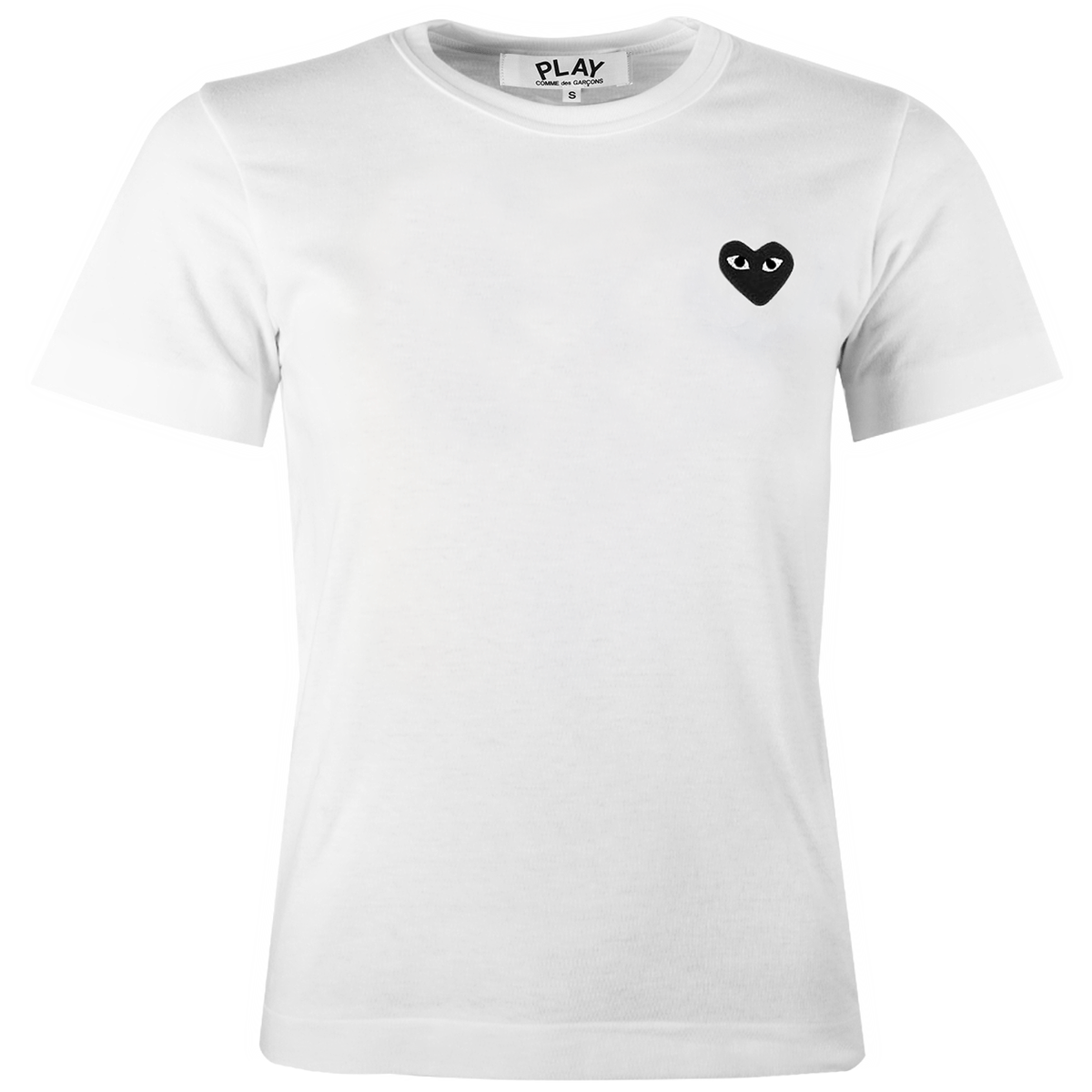 T063 Black Heart T-shirt White S White