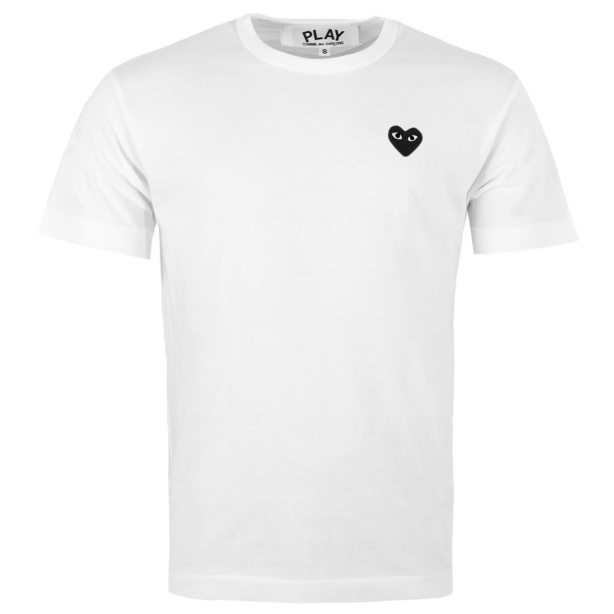T064 Black Heart T-shirt White M White