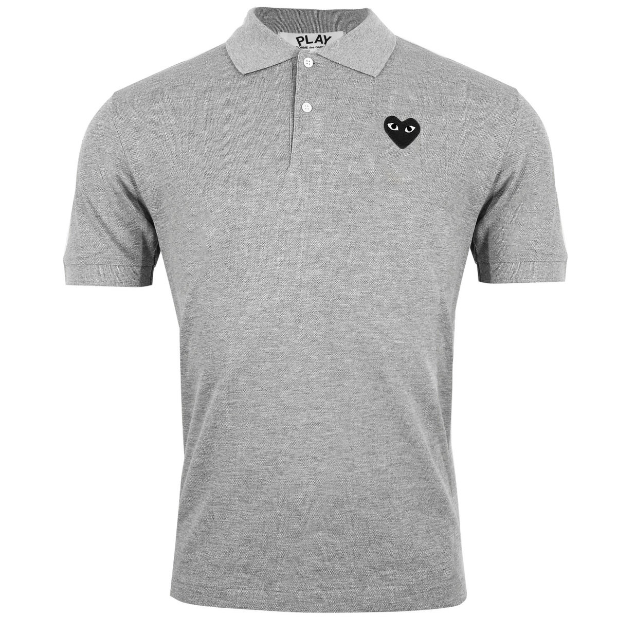 T078 Black Heart Polo Shirt Grey Xxl Grey