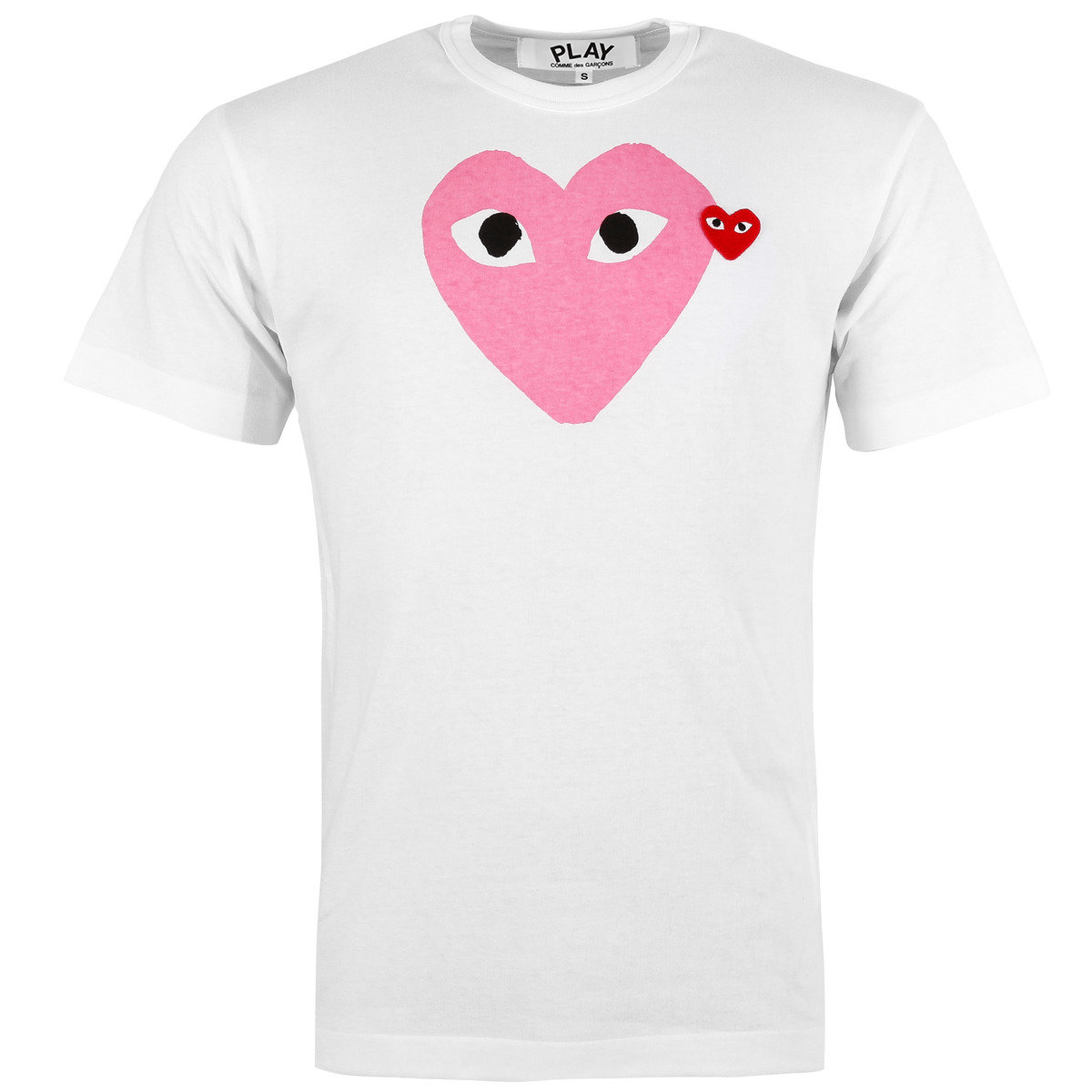 T106 Pink Heart T-shirt L Pink