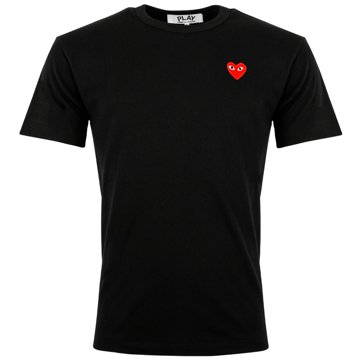 T108 Classic Red Heart T-shirt Black L Black