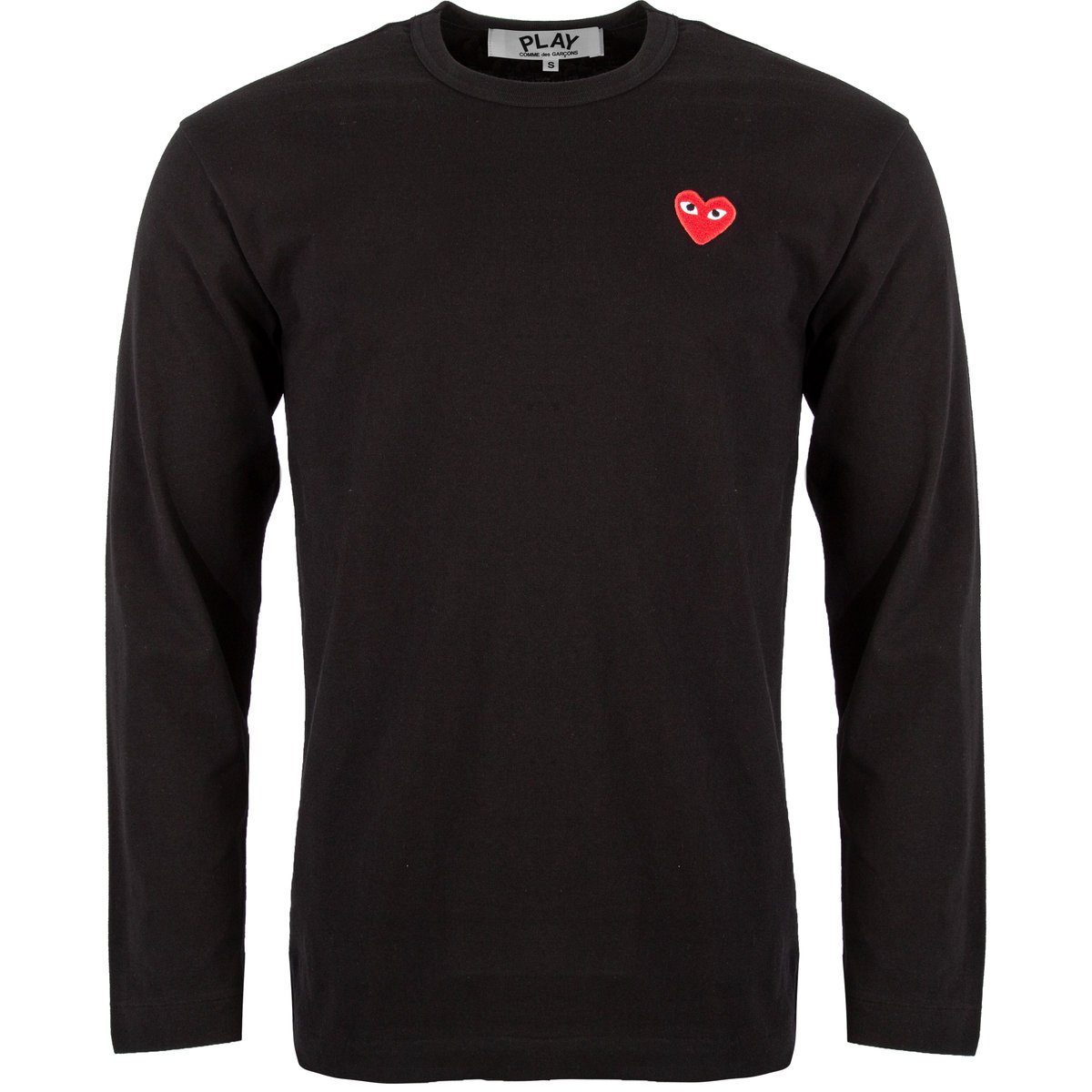 T118 Long Sleeved Red Heart T-shirt Black Xxl Black