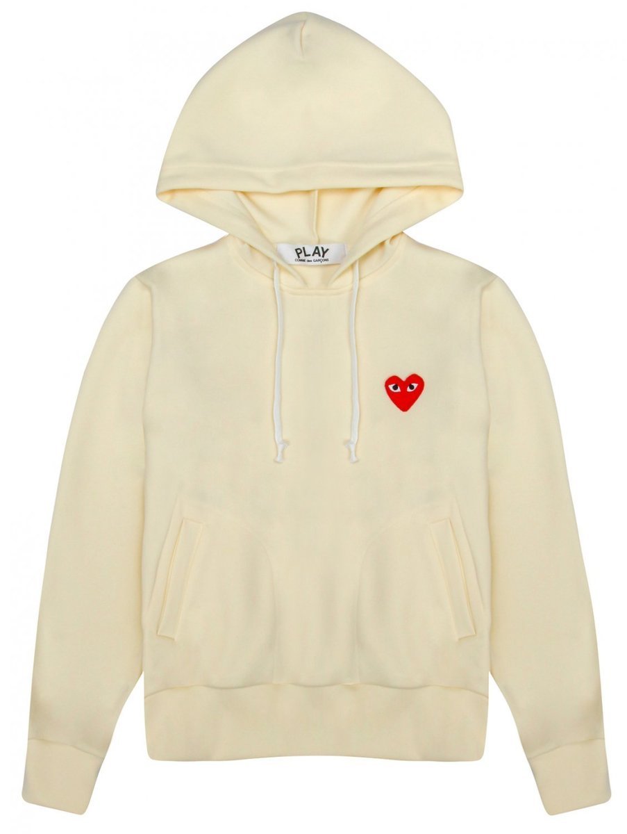 T173 Red Heart Hoodie Ivory Xs Ivory