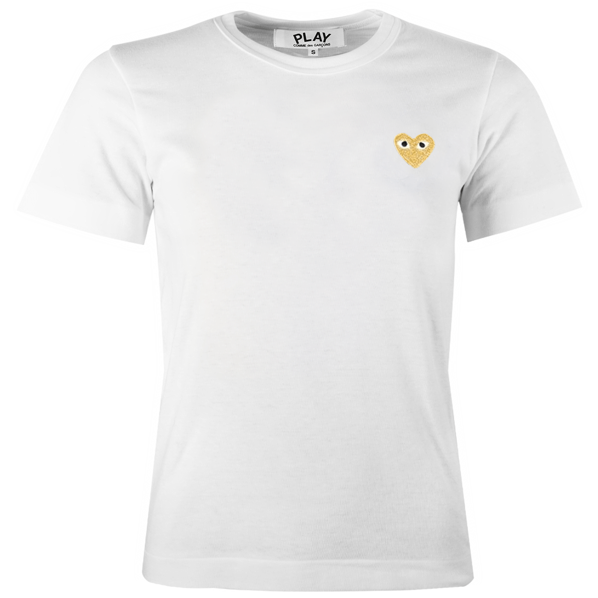 T215 Gold Heart T-shirt White S White