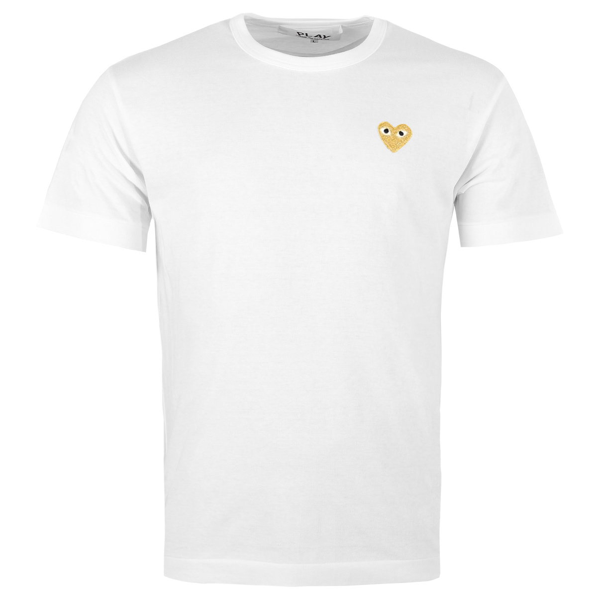 T216 Gold Heart T-shirt White M White
