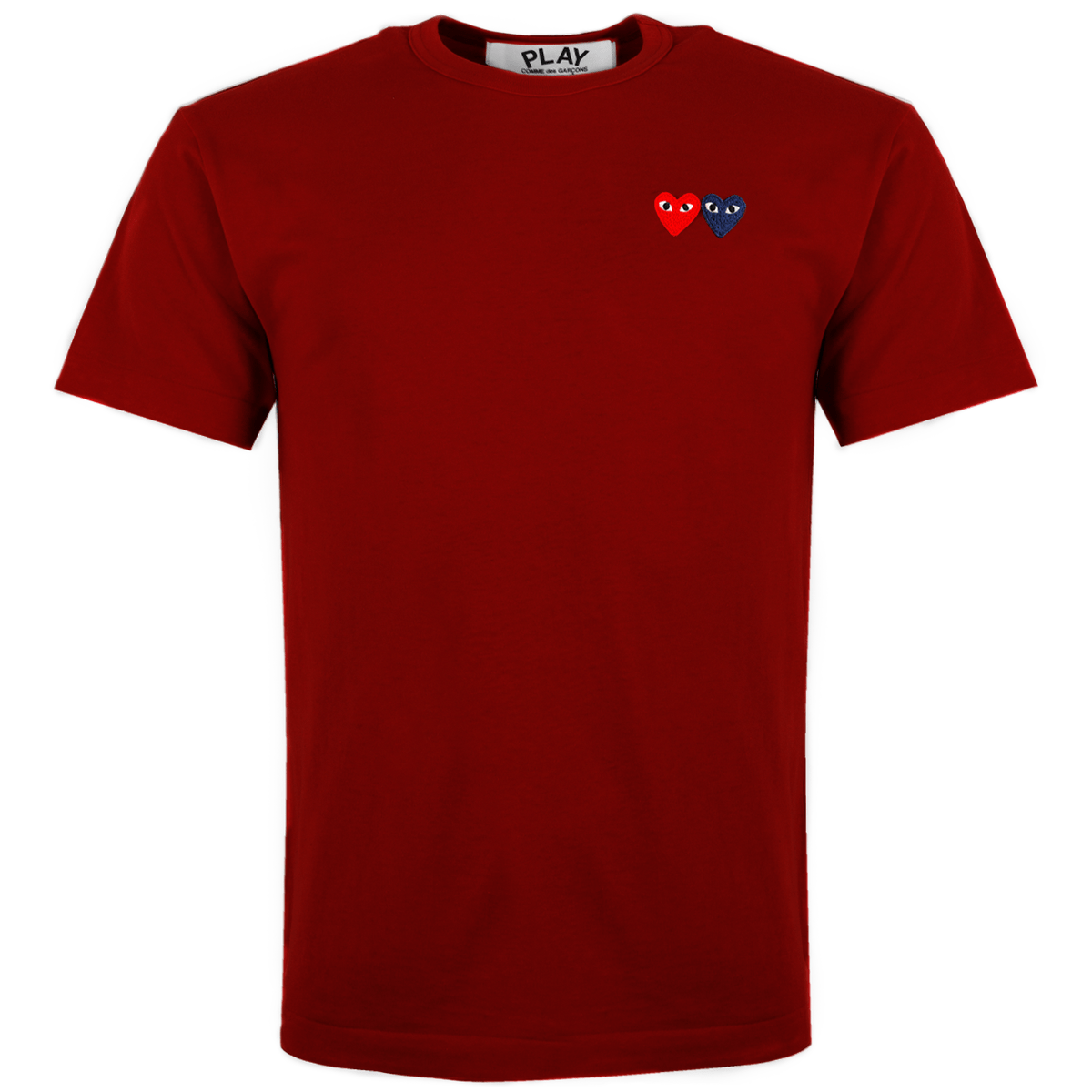 T226 Twin Heart T-shirt Burgundy S Burgundy