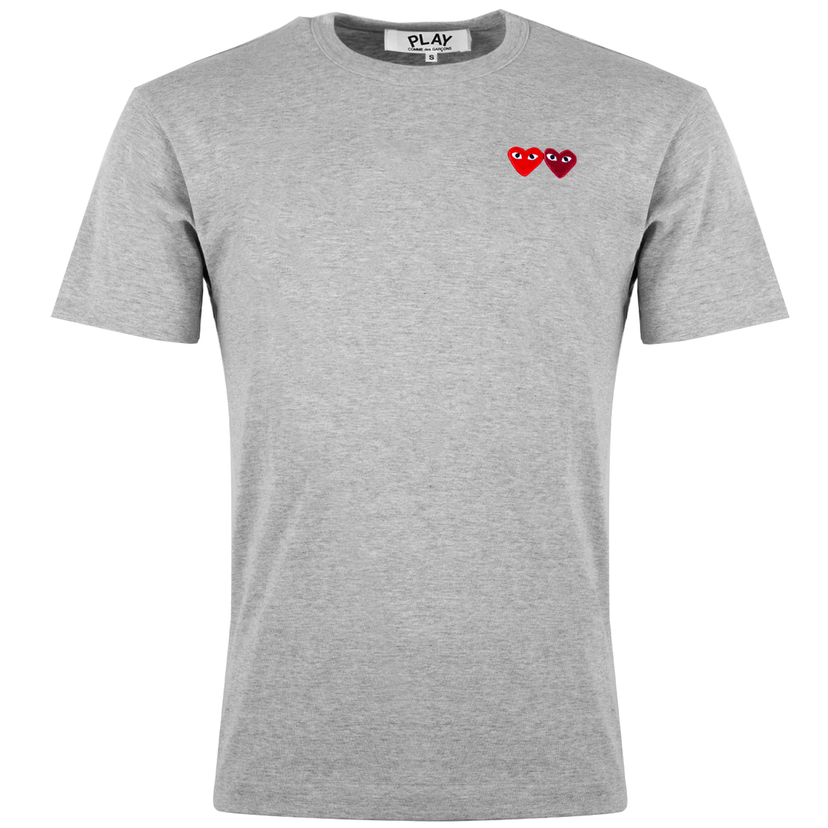 T226 Twin Heart T-shirt Grey S Grey