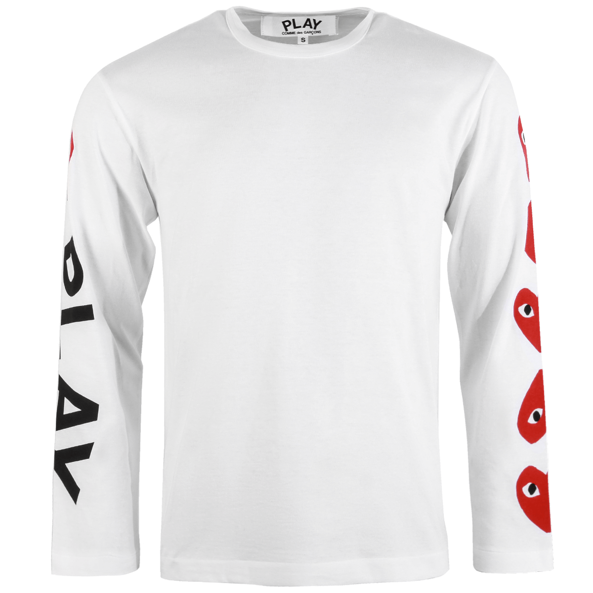 T262 Multi-heart Sleeve T-shirt S White