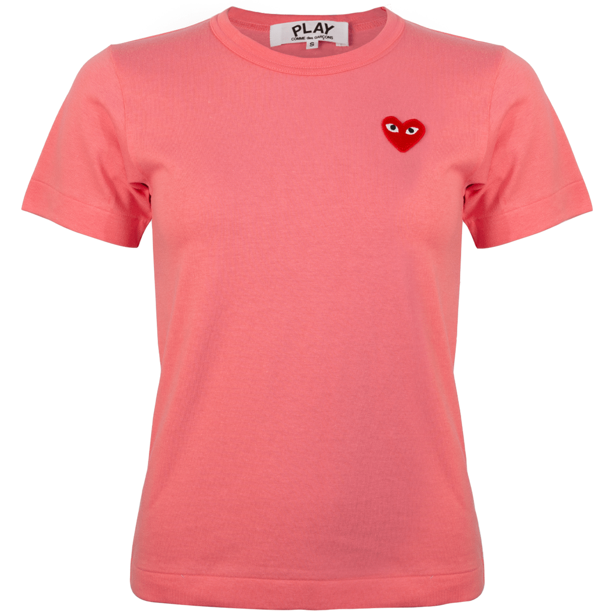 T271 Bright Red Heart T-shirt Pink Xs Rose